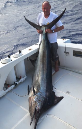 Jacques and his marlin - Rod Fishing Club - Rodrigues Island - Mauritius - Indian Ocean